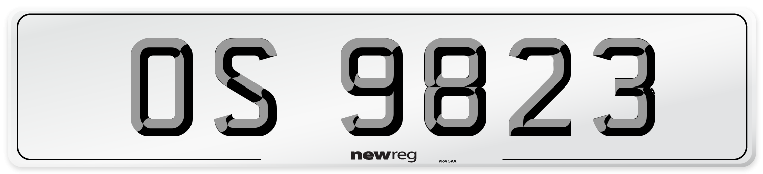 OS 9823 Number Plate from New Reg